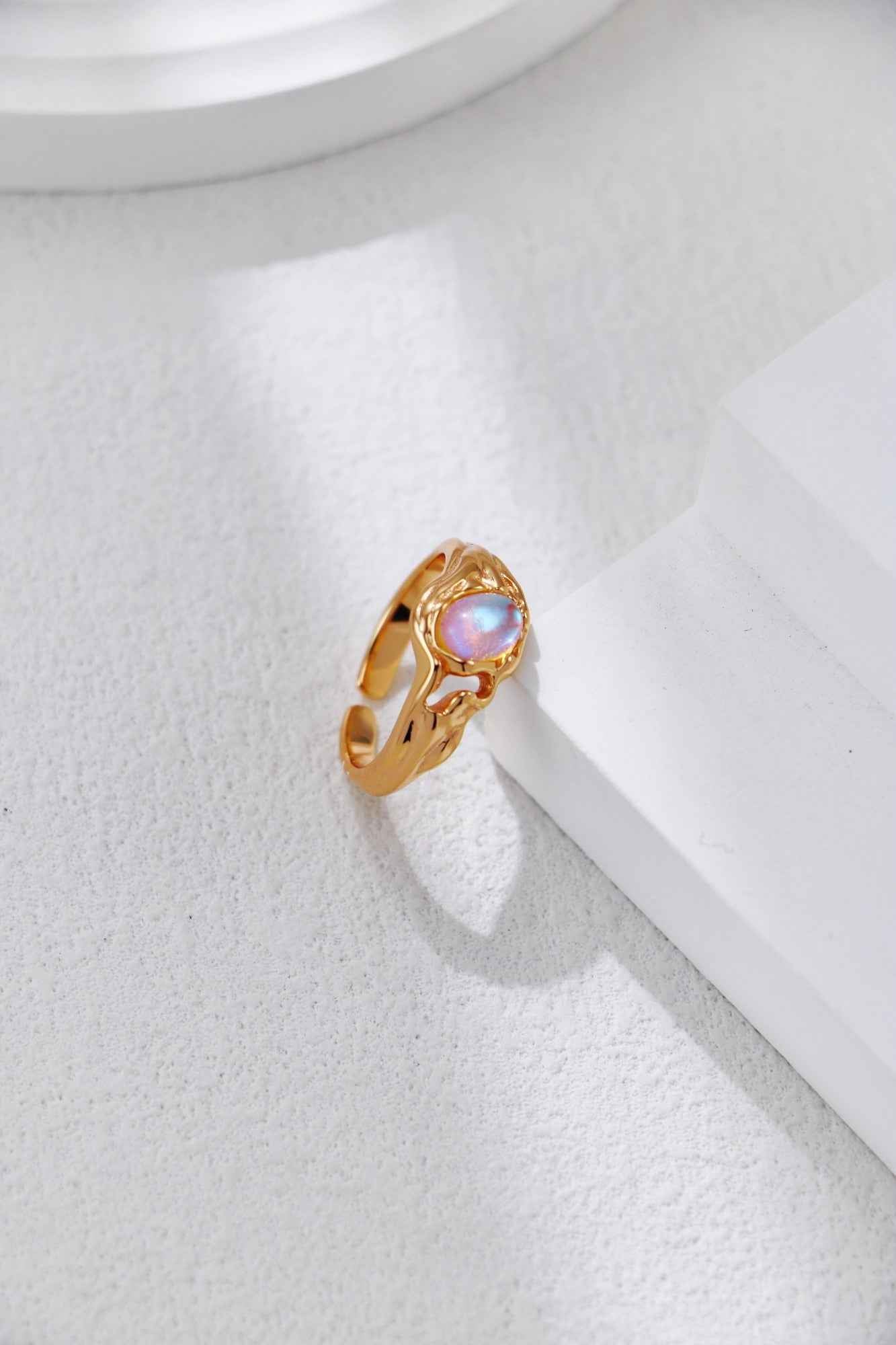 Minimalist Moon stone Ring