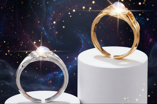 Moonstone Ring | Minimalist | Silver or Gold | Enhancing Intuition - Lucky Girl Gifts