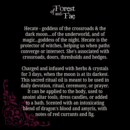 Hecate Sacred Ritual Oil • Altar oil for spell & ritual work - Lucky Girl Gifts