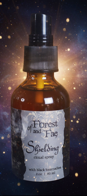 Shielding Ritual Spray - Crystal Infused Protection for Witchcraft - Lucky Girl Gifts