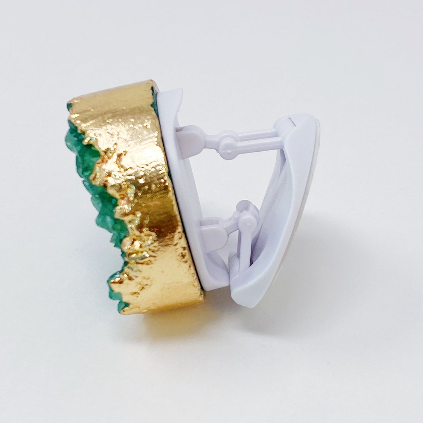 Golden Edge Natural Stone Phone Device Grip Stand