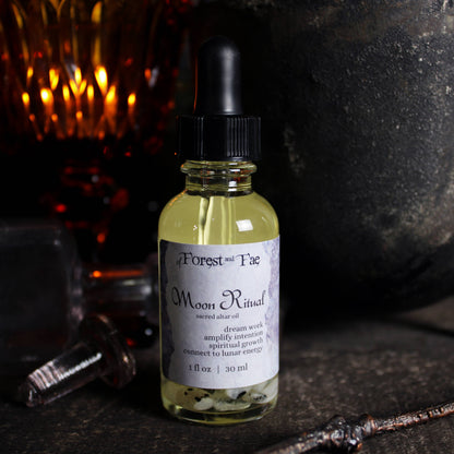 Moon Ritual • Sacred Altar Oil for Manifestation Dream Work - Lucky Girl Gifts