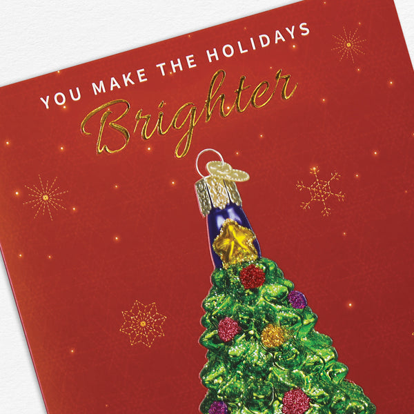 Christmas Tree Christmas Card (Red)