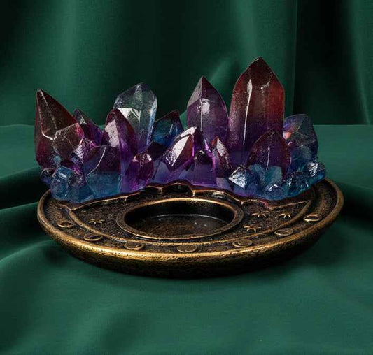 Elevate Your Space with the Ombre Resin Crystal Candleholder - Lucky Girl Gifts