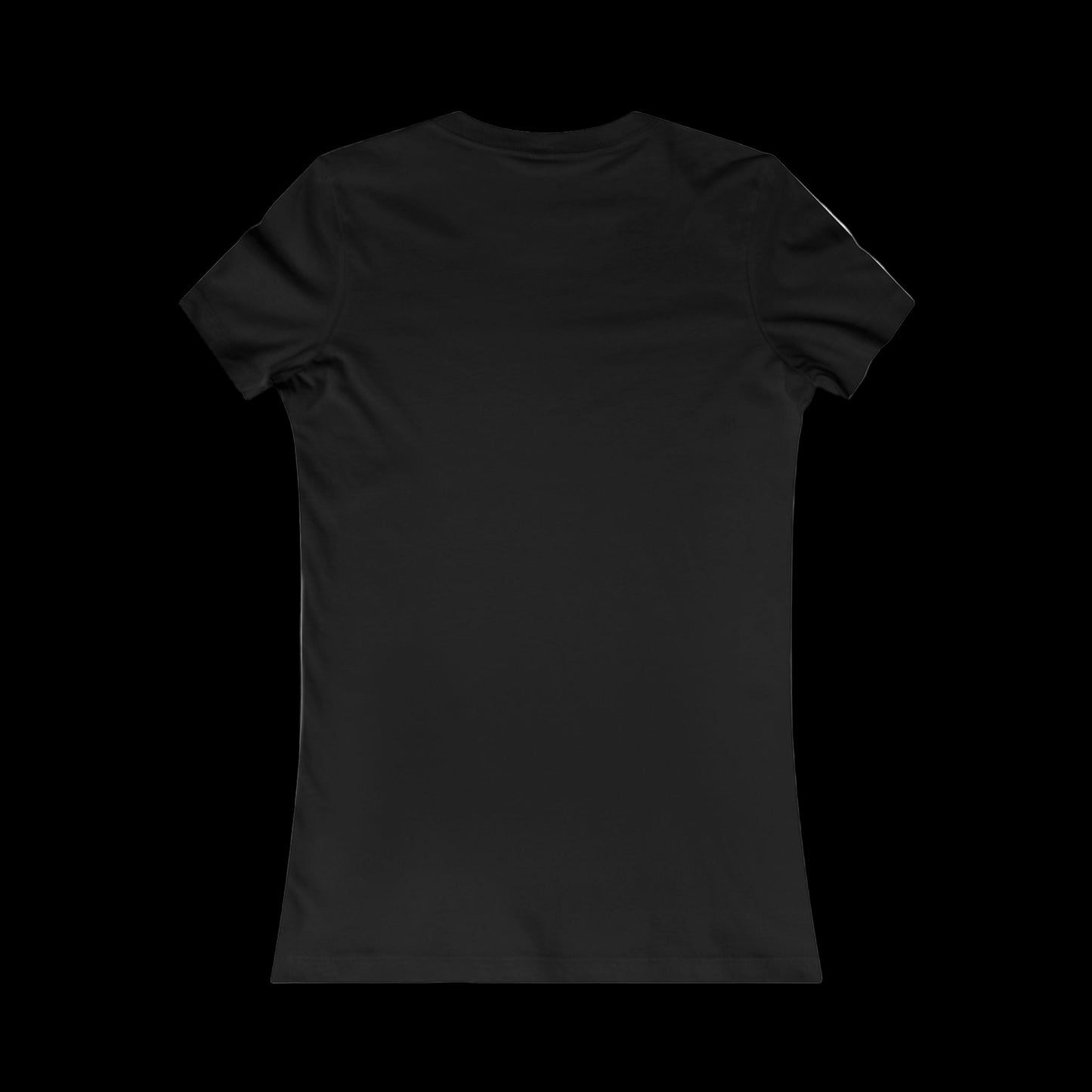 Black t-shirt on a white background