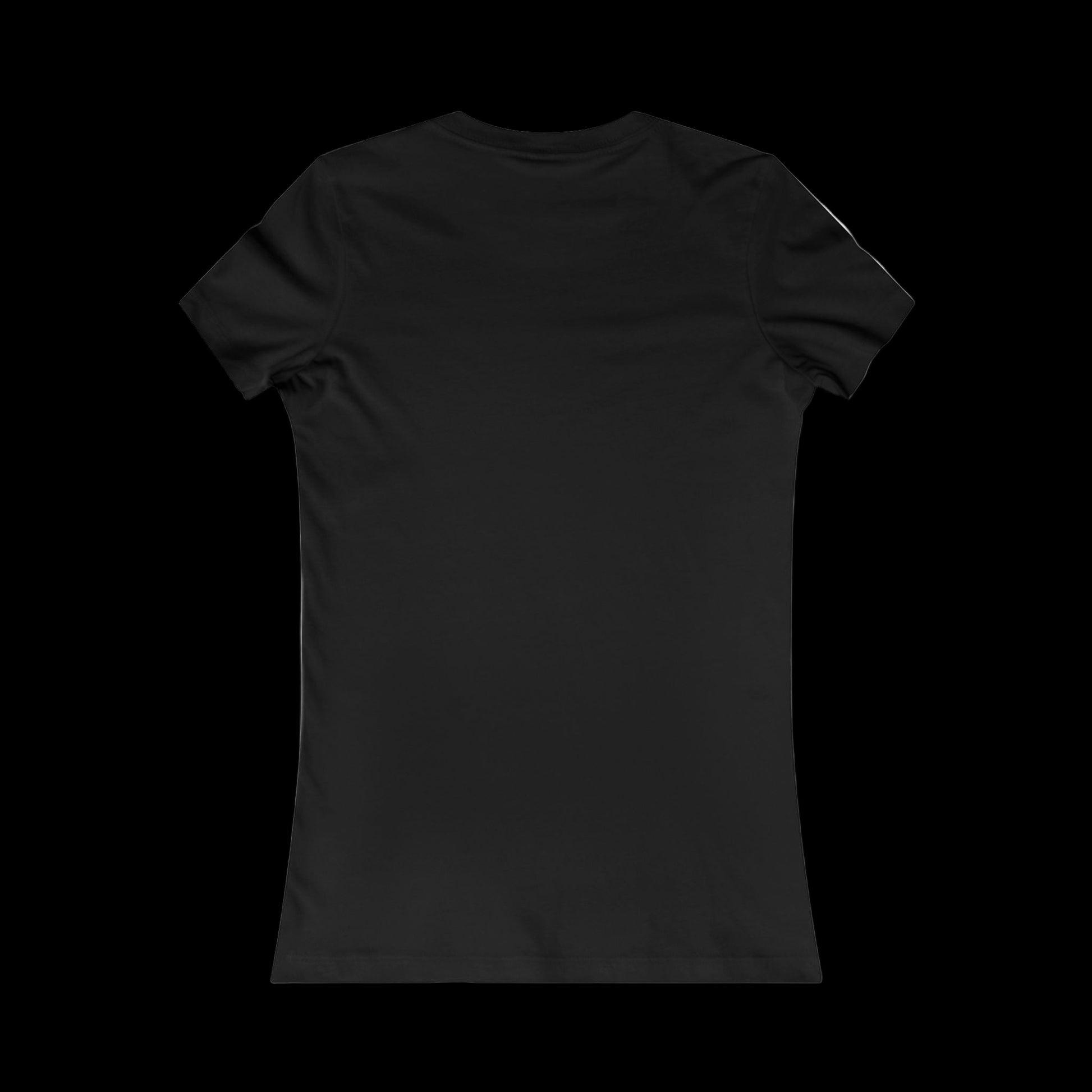 Black t-shirt on a white background