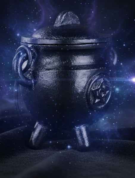Wisdom Cauldron Candle Lapis Lazuli Crystals
