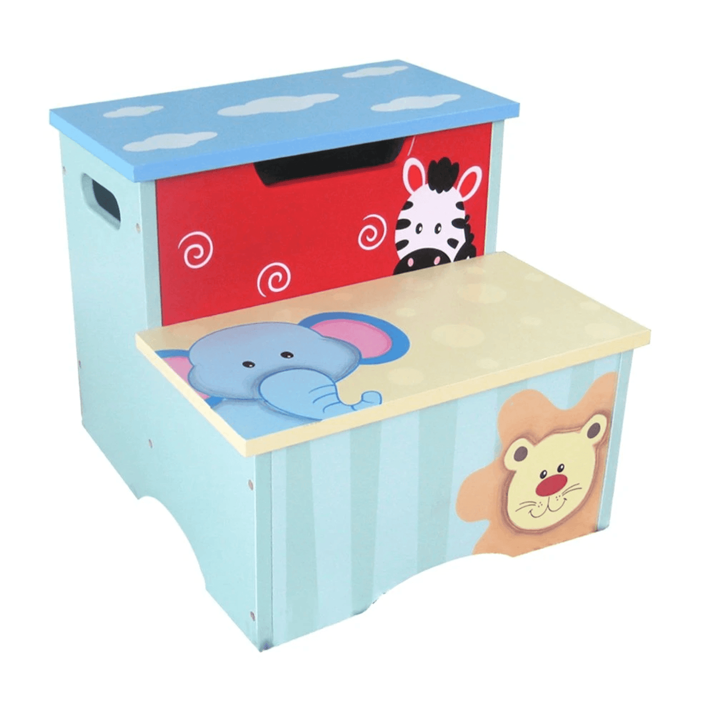 Joseph Boys Wooden Animal-Themed Step Stool For Kids
