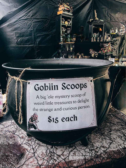 Mystic Goblin Scoop: Crystal Confetti Mystery Bag with Miniature Oddities & Curiosities
