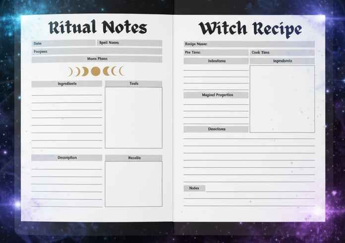 Witchy Spell & Magic Grimoire — Softcover Journal