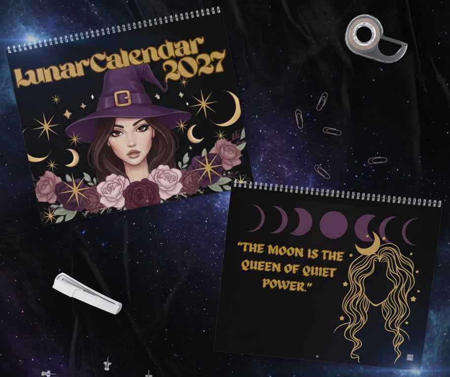 Witchy Moon Magic Lunar Wall Calendar — Moon Phases Calendar