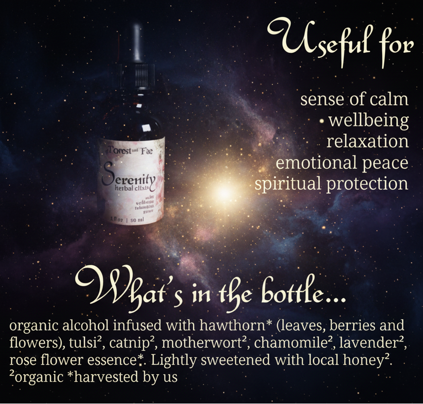 Serenity Calming Herbal Tincture Elixir for Peace - Lucky Girl Gifts