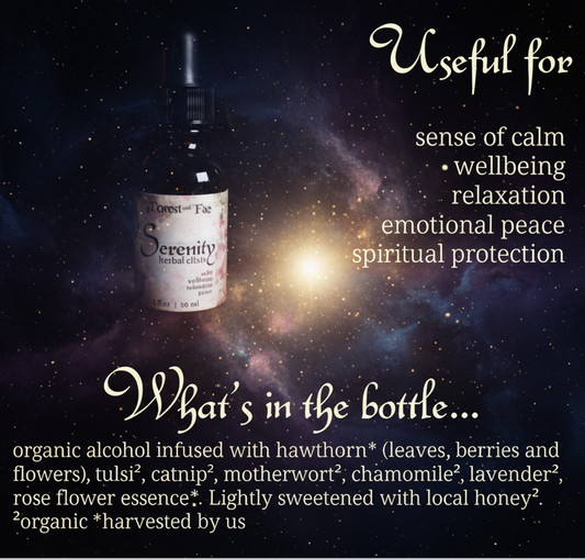 Serenity Calming Herbal Tincture Elixir for Peace - Lucky Girl Gifts