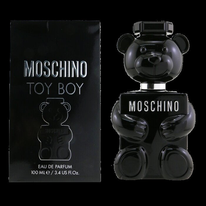 Moschino Toy Boy perfume bottle and packaging on a white background