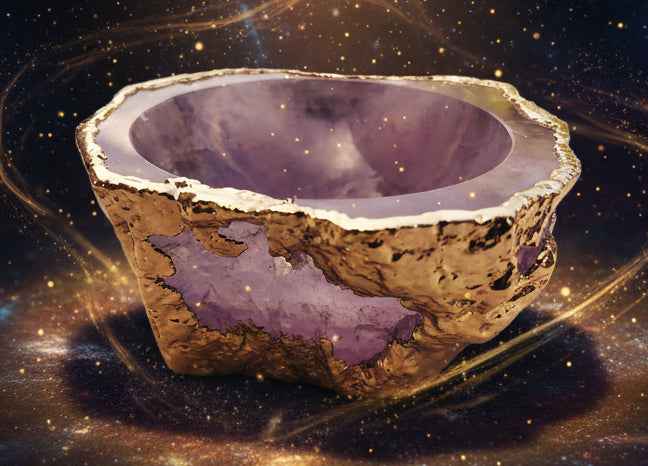 Rose Quartz Agate Bowl Trinket Jewelry Dish - Elegant Home Decor