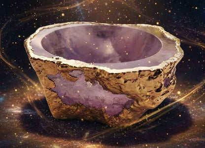 Rose Quartz Agate Bowl Trinket Jewelry Dish - Elegant Home Decor