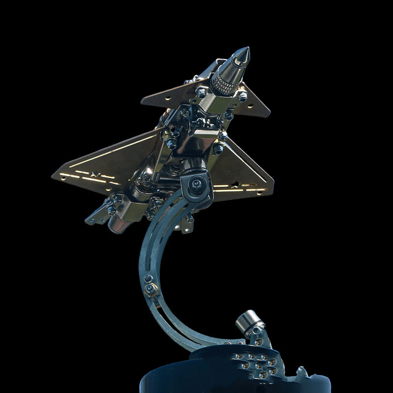 Metallic mechanical device against a clear blue sky