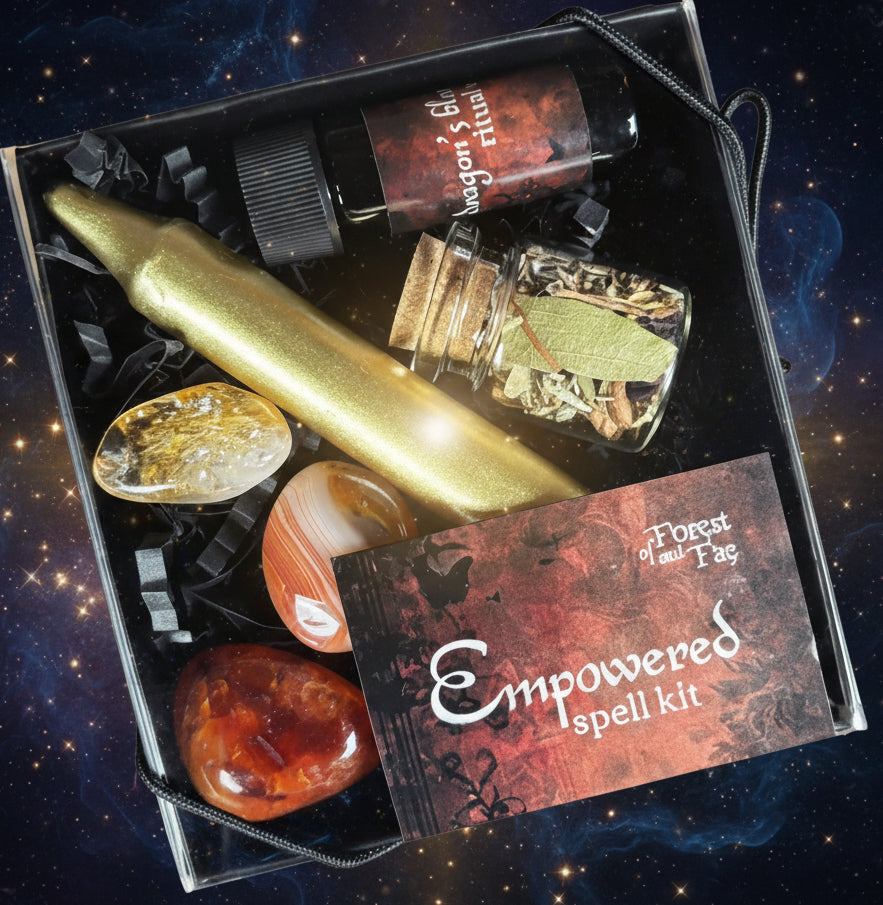 Empowered Spell Kit for Courage & Strength in Witchcraft - Lucky Girl Gifts