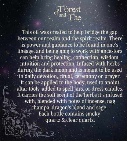 Ancestor Work Sacred Ritual Oil | Altar Oil for Witchcraft | Ancestor Ritual Oil - Lucky Girl Gifts