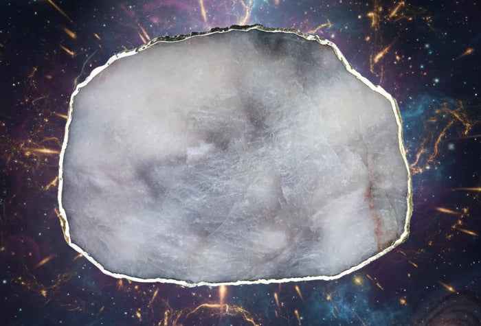 Grey Agate Cake Stand - Elegant Quartz Centrepiece Display Tray