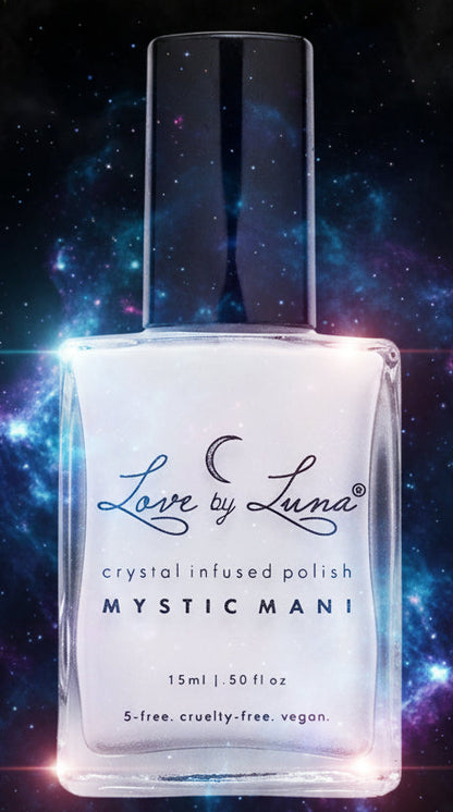 Full Moon Crystal Nail Polish | White | Crystal Infused for Radiant Nails - Lucky Girl Gifts