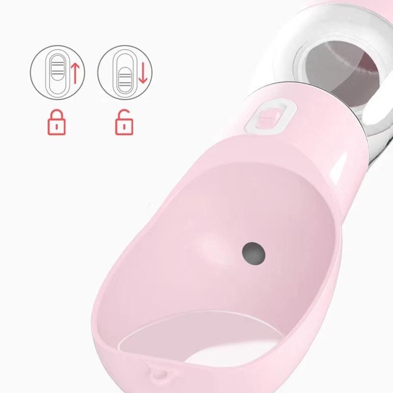 Pink keychain lock with icons on a white background