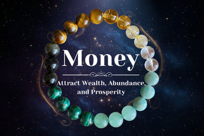 Crystal Bracelets for Wealth and Love | 17 Crystal Options for Prosperity, Protection, Chakras & Anxiety Relief - Lucky Girl Gifts