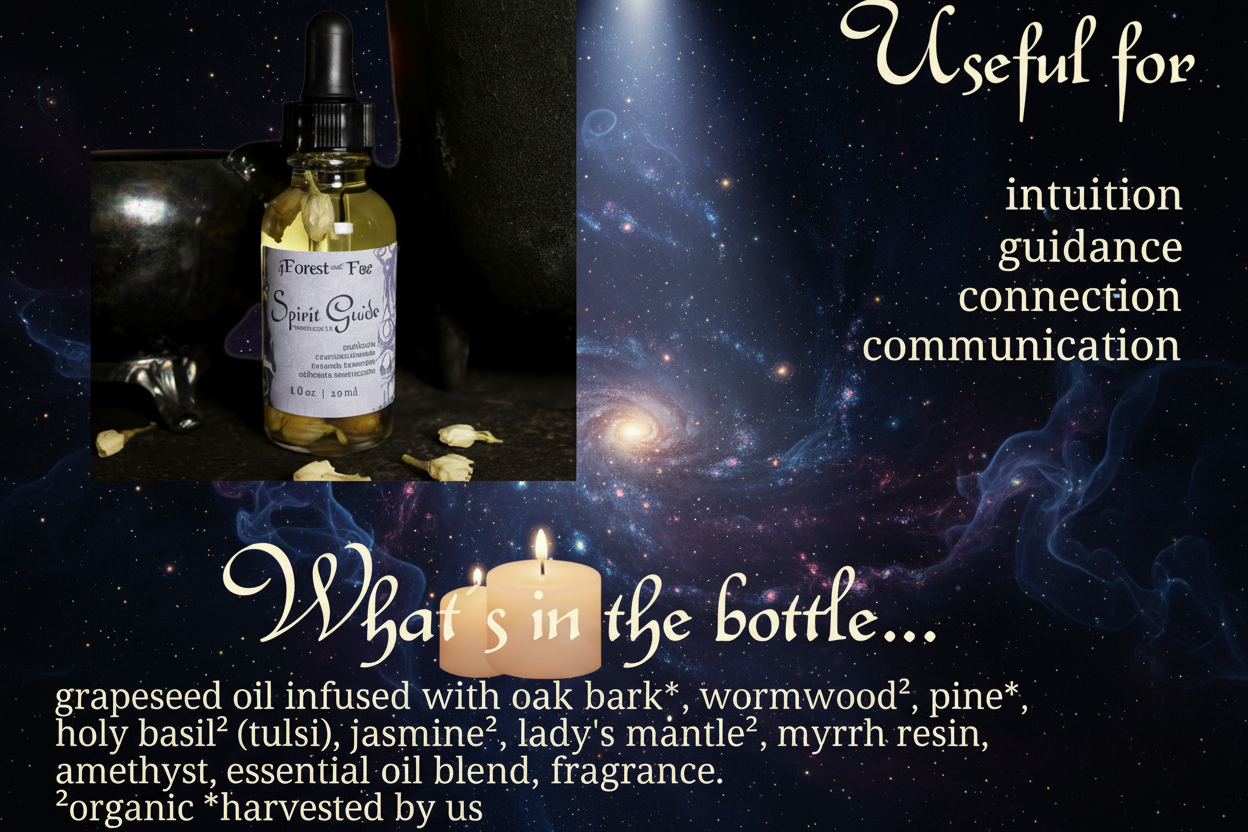 Spirit Guide Anointing Oil - Herb Infused Ritual Oil for Spiritual Connection - Lucky Girl Gifts