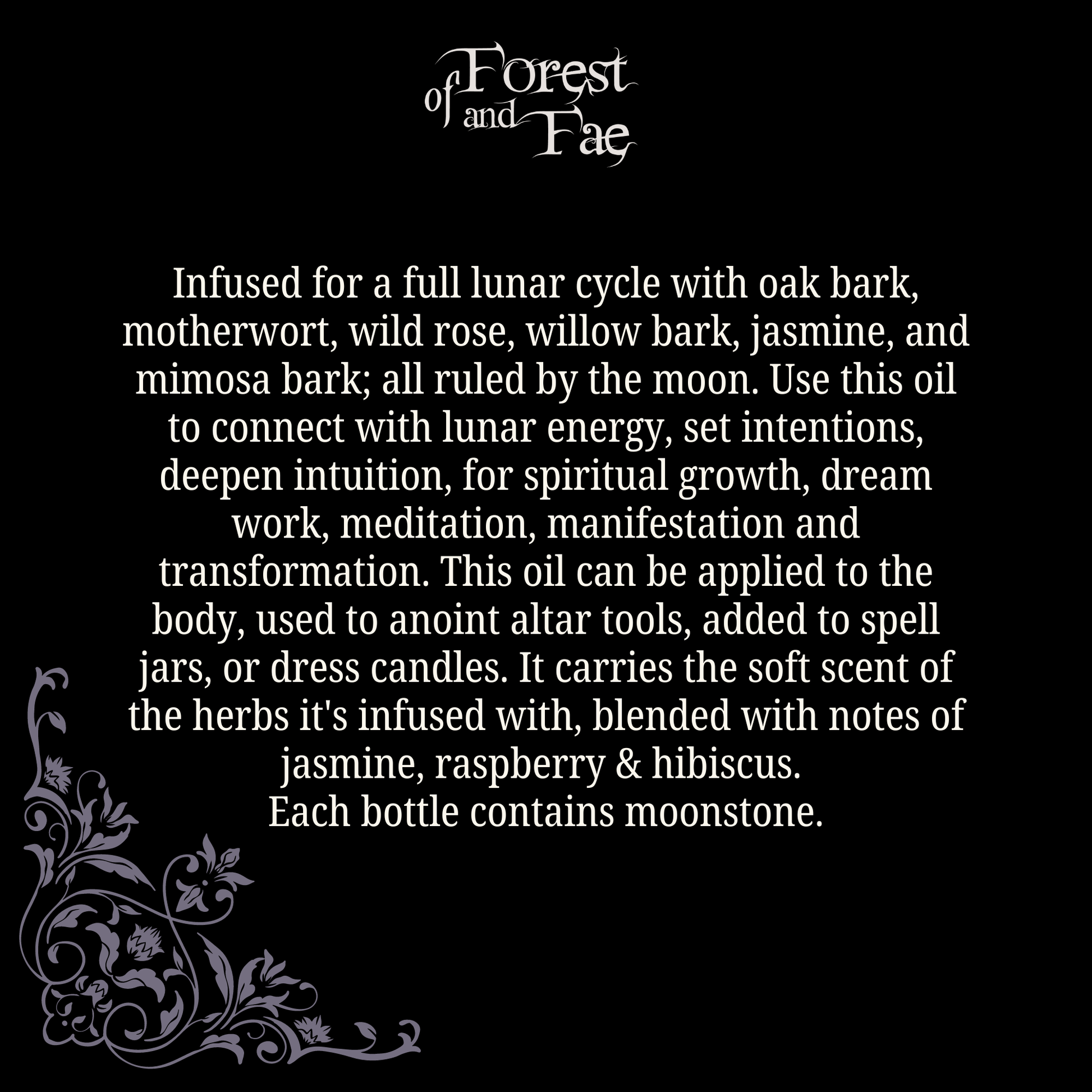 Moon Ritual Altar Oil for Manifestation & Dream Work - Lucky Girl Gifts