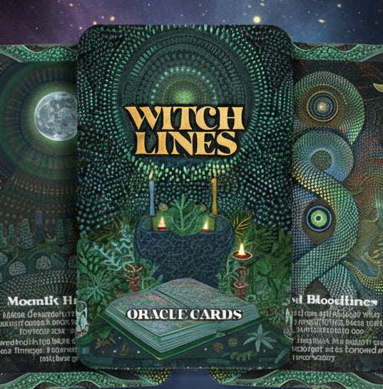 Witch Lines Ancestral Magick Oracle Deck for Intuitive Guidance - Lucky Girl Gifts