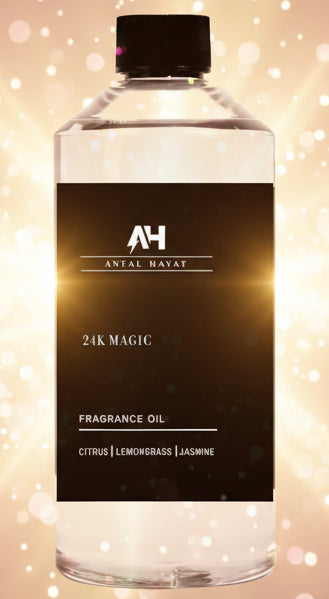 24K Magic Scent Diffuser Oil | Bergamot, Lemon, Lemongrass, Magnolia | Aromatherapy | Home Fragrance