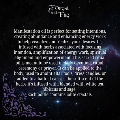 Manifestation Ritual Oil • Altar Oil for Intention Setting