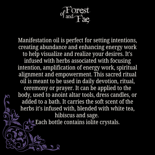 Manifestation Ritual Oil • Altar Oil for Intention Setting - Lucky Girl Gifts