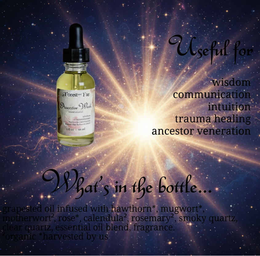 Ancestor Work Sacred Ritual Oil | Altar Oil for Witchcraft | Ancestor Ritual Oil - Lucky Girl Gifts