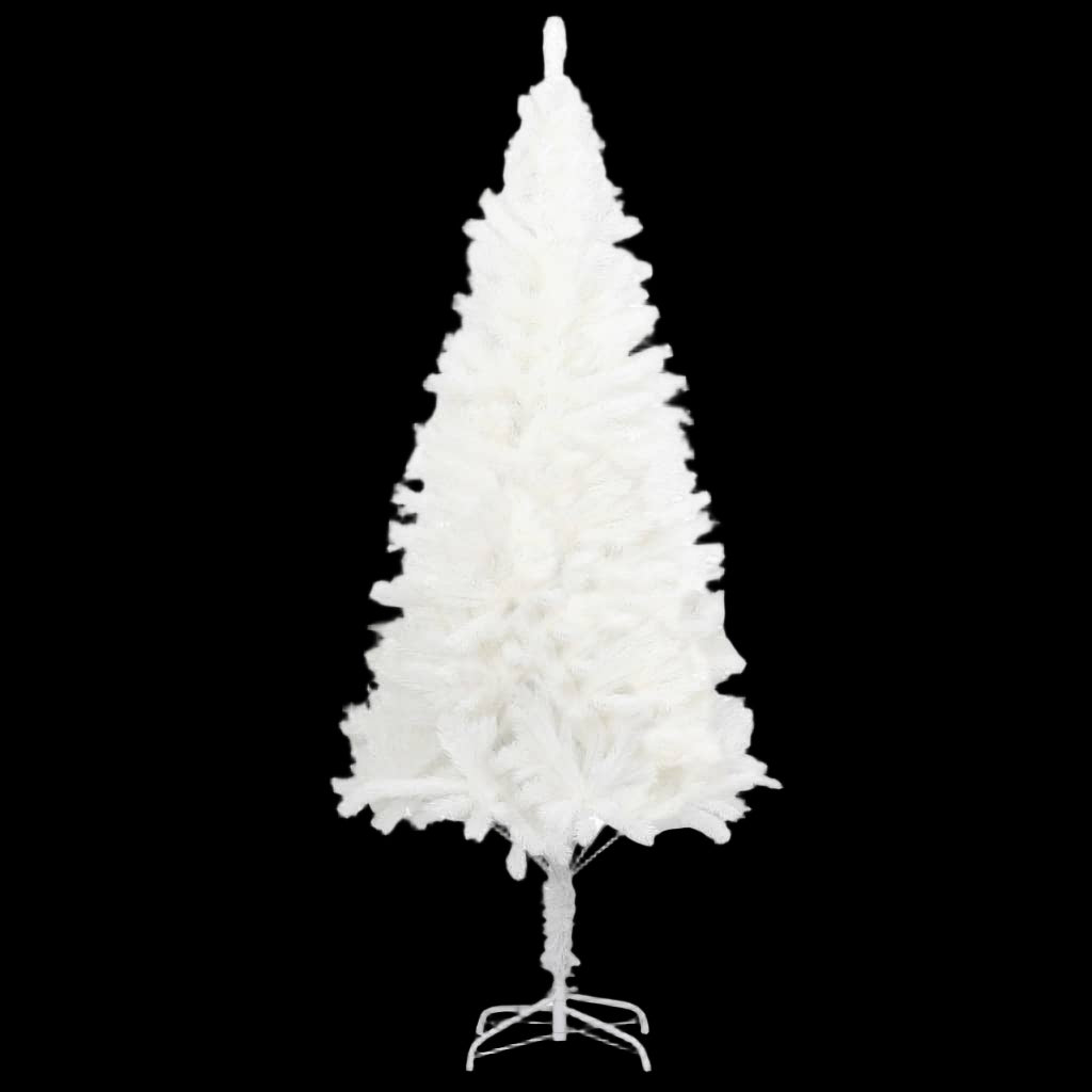 White artificial Christmas tree on a white background