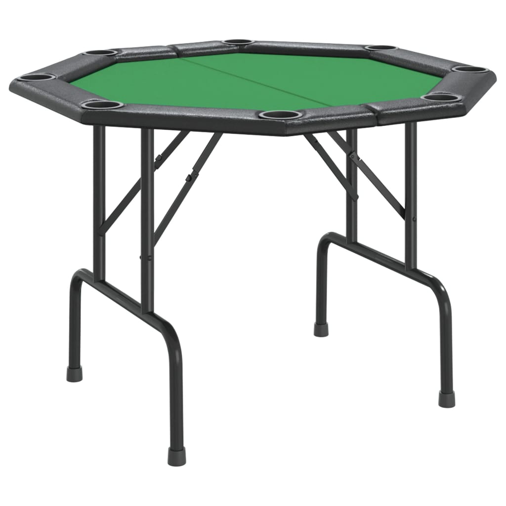 NNEVL 8-Player Folding Poker Table Green 108x108x75 cm-1