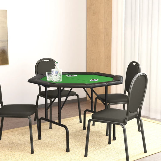 NNEVL 8-Player Folding Poker Table Green 108x108x75 cm-0