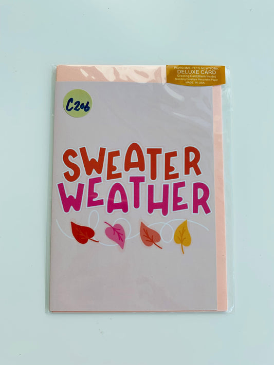 Sweater Weather Autumn GREETING CARD