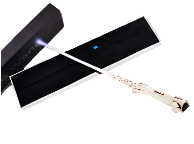 Silver hair straightener with black packaging on a white background