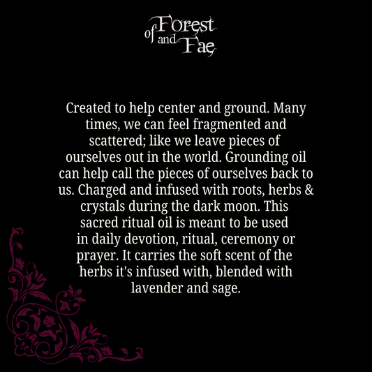 Grounding Oil • Herb infused for energy work • Witchcraft - Lucky Girl Gifts