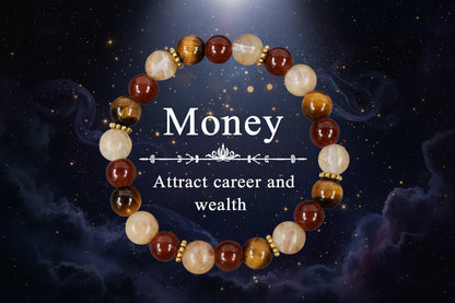 Crystal Bracelets for Wealth and Love | 17 Crystal Options for Prosperity, Protection, Chakras & Anxiety Relief - Lucky Girl Gifts