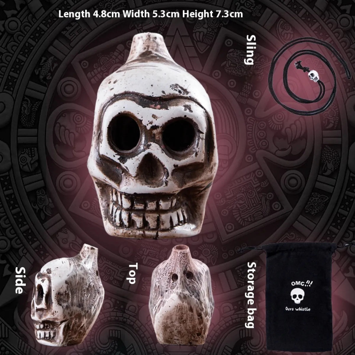Halloween Scary Screaming Aztec Death Whistle