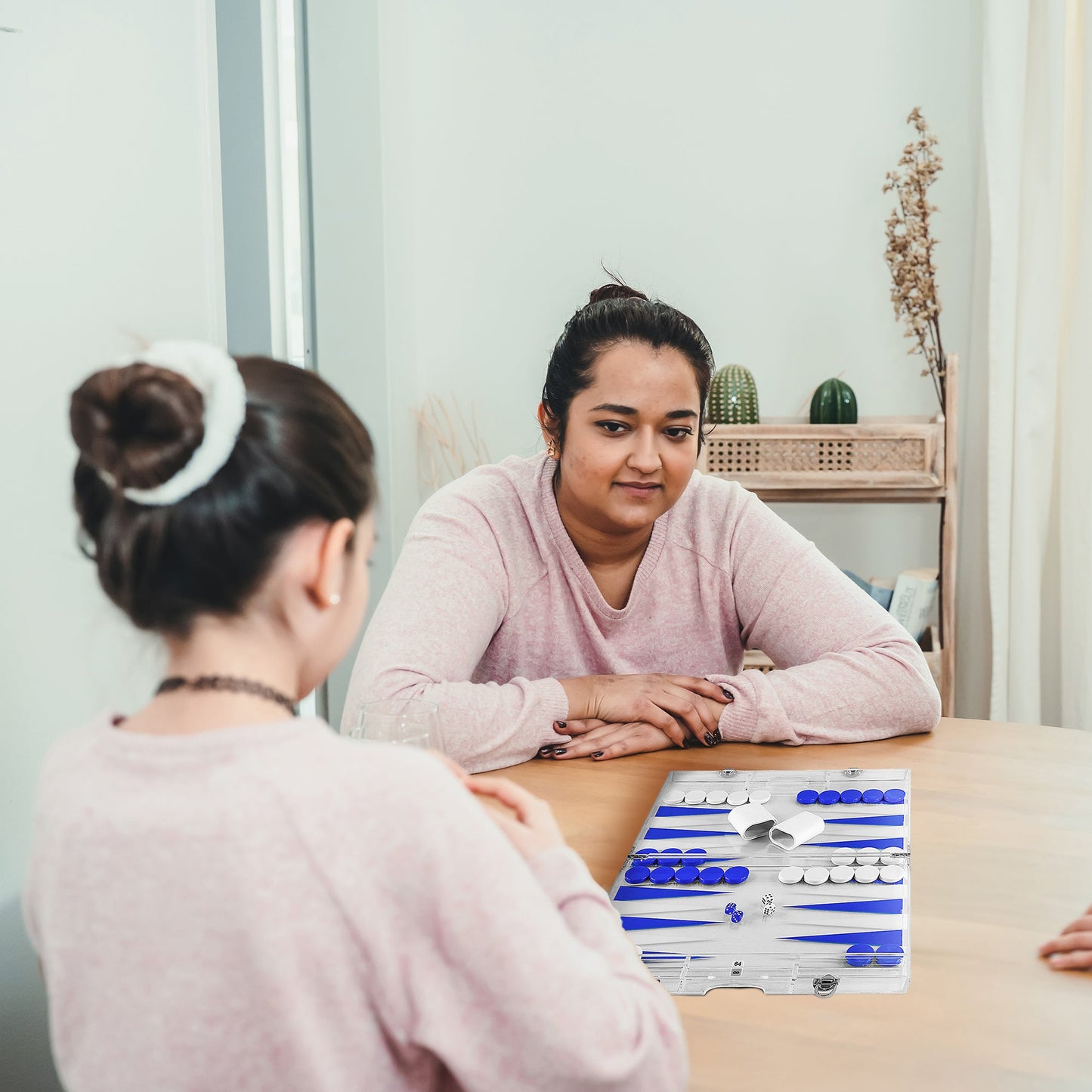 Premium 14-Inch Lucite Backgammon Set - Elegant Design for Timeless Enjoyment-4