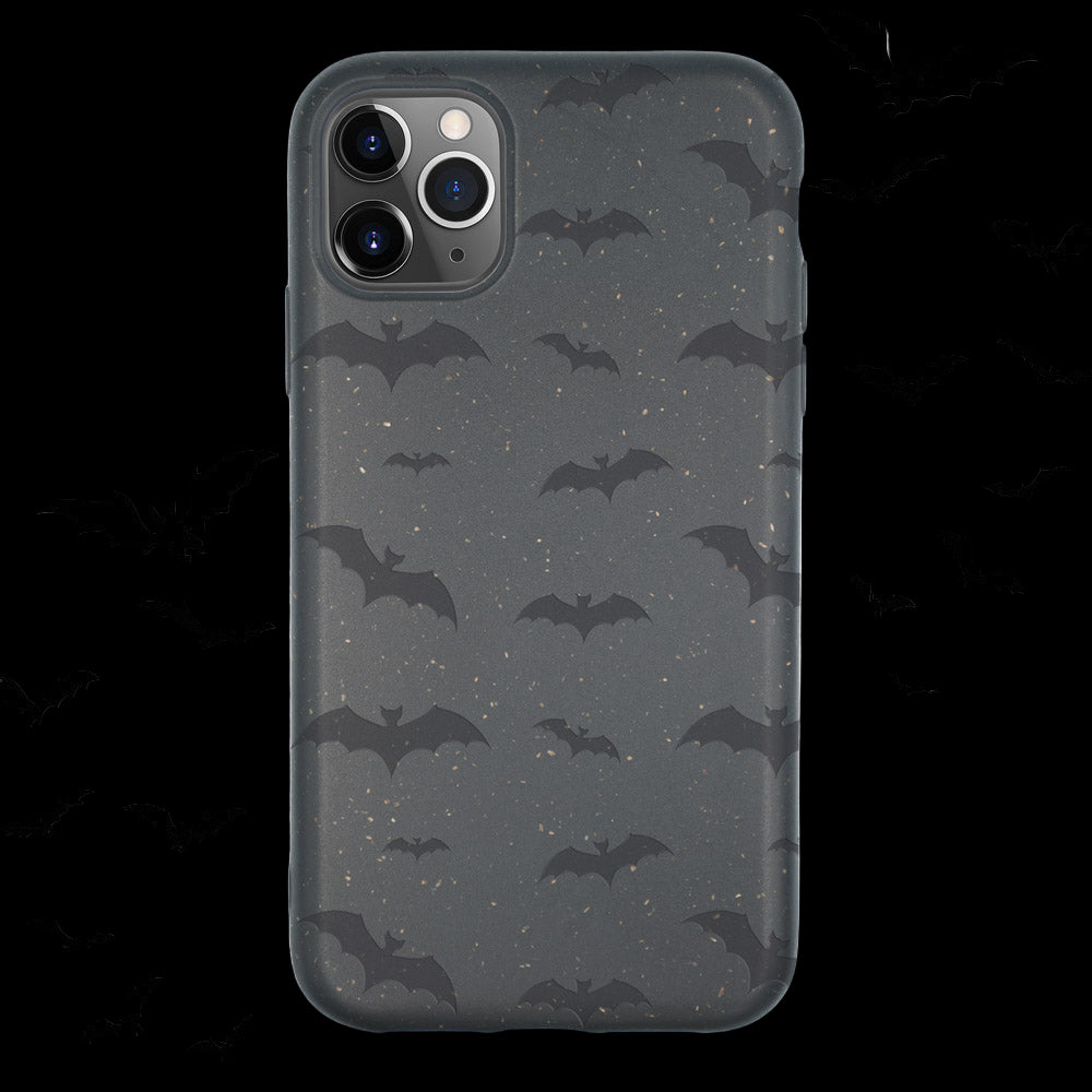 Phone case with bat pattern on a white background