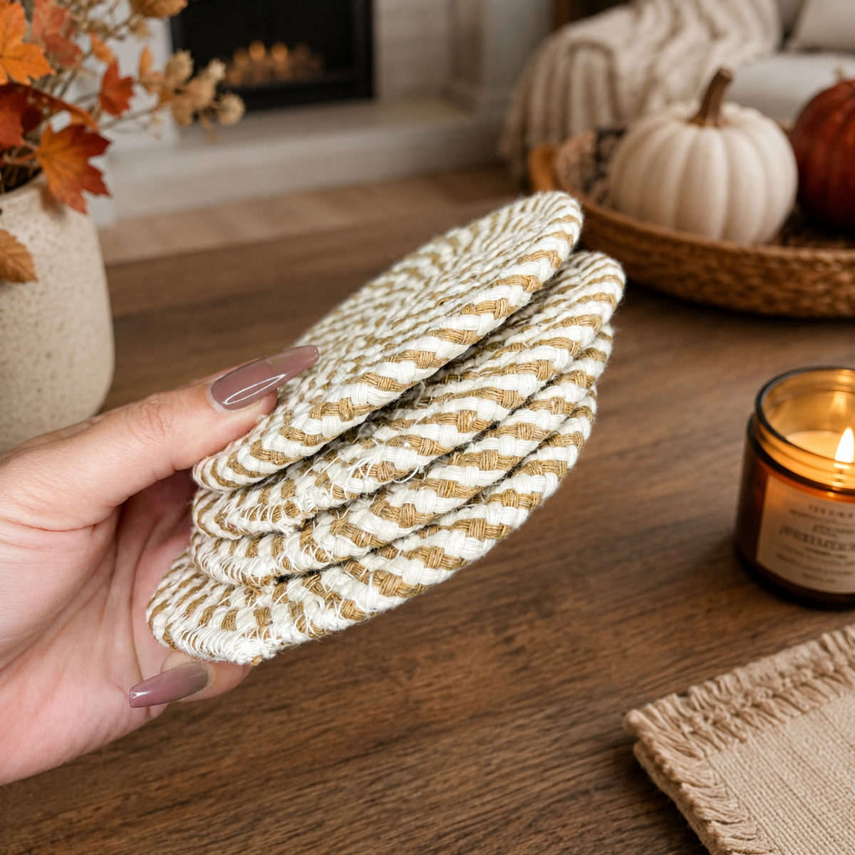 Fall Fabric Coasters - Lucky Girl Gifts
