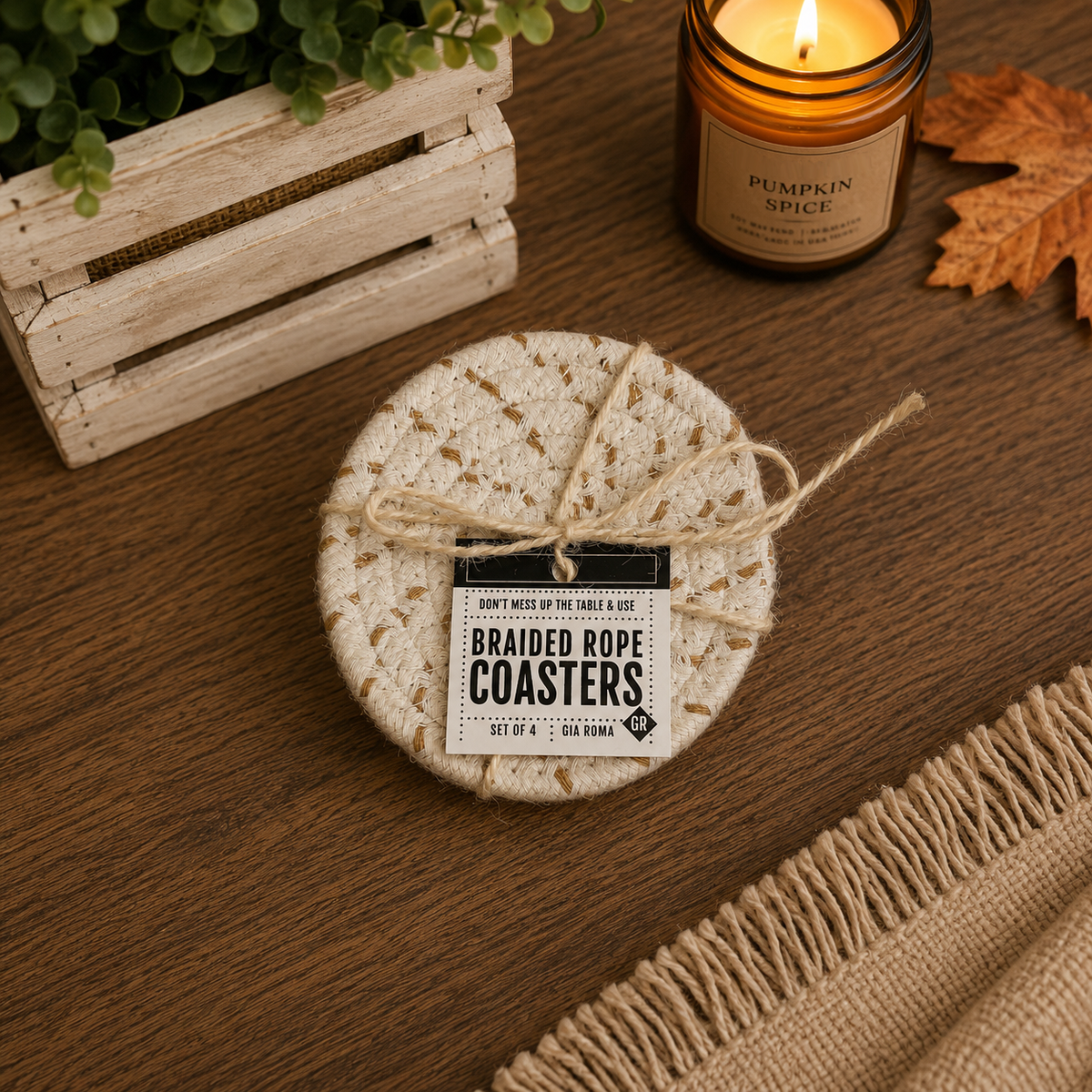 Fall Fabric Coasters - Lucky Girl Gifts