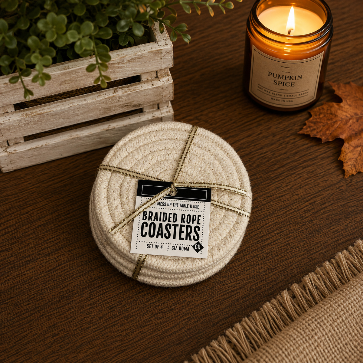 Fall Fabric Coasters - Lucky Girl Gifts