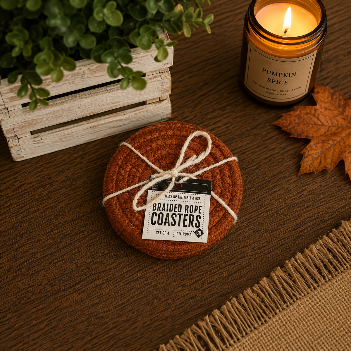 Fall Fabric Coasters - Lucky Girl Gifts