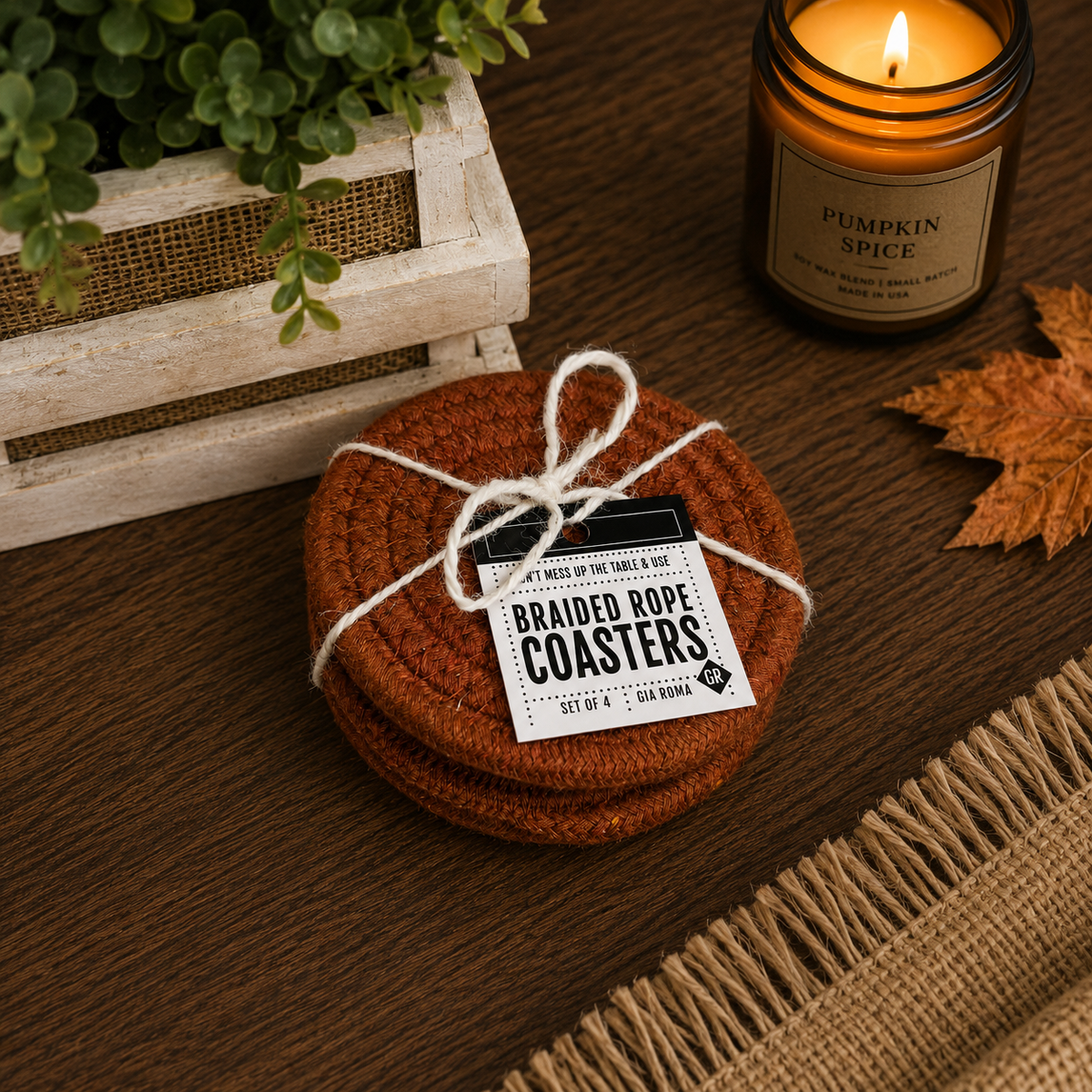 Fall Fabric Coasters - Lucky Girl Gifts