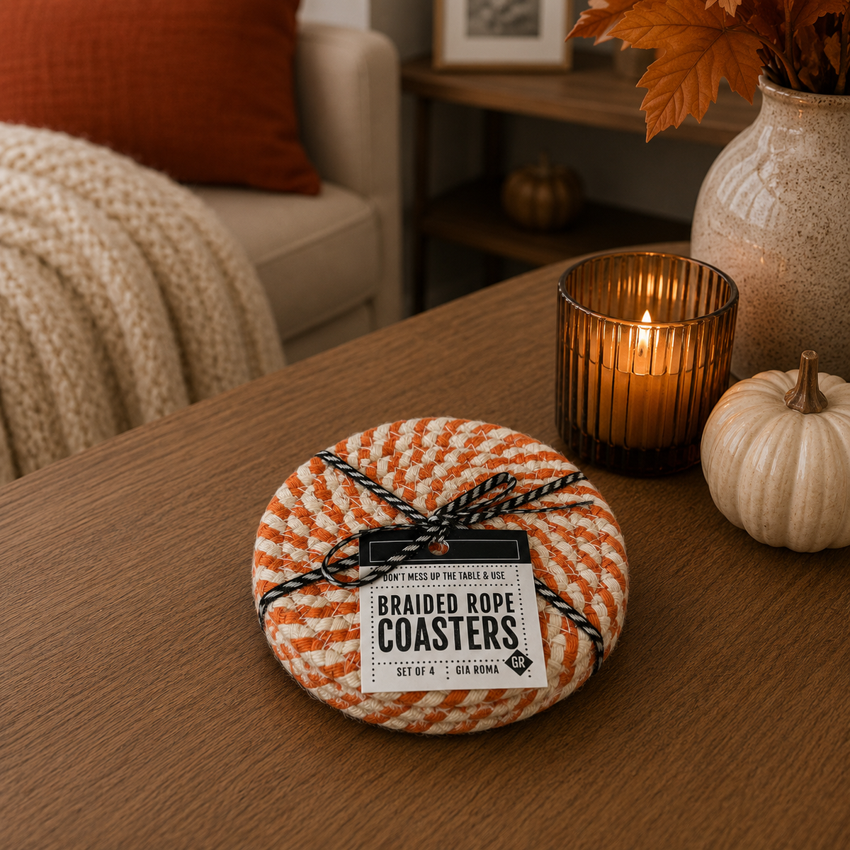 Fall Fabric Coasters - Lucky Girl Gifts